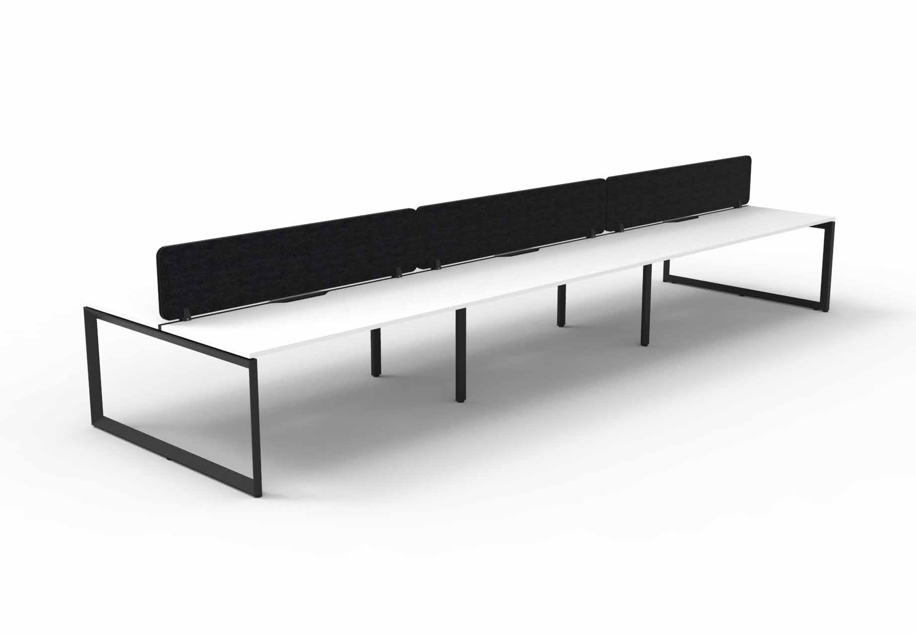 Loop 6 Person Double Sided Workstation - with Eco Screen